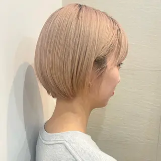 ショート 似合わせ/ベージュ /レイヤー/りほ🤍のヘアスタイル