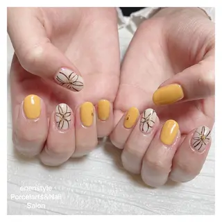 ミディアム ネイル 🐾enen style 🐾のネイルデザイン