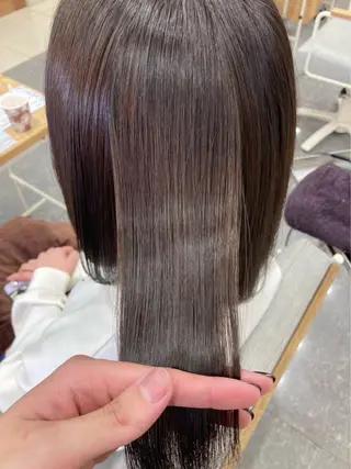 ロング パーマ 美髪縮毛矯正/ 似合わせ🔹田中 守のヘアスタイル