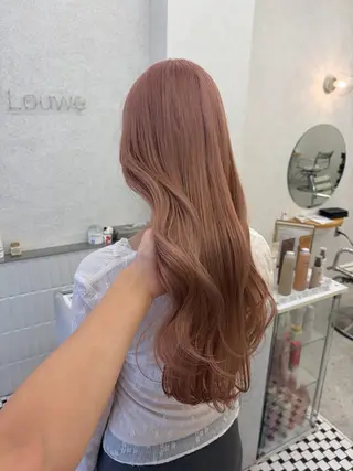 ロング カラー まろやかベージュ🤎 艶カラー🫧リン🔔のヘアスタイル