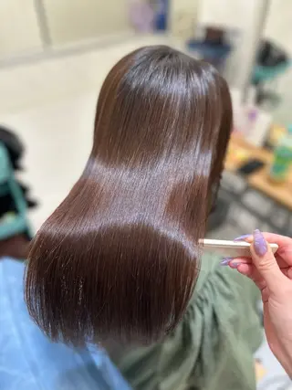 ロング カラー 髪質改善🩵縮毛矯正 代々木/木下のヘアスタイル