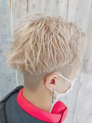 メンズ ショート カラー sato shoheiのヘアスタイル