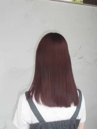 セミロング カラー 三浦 瑠音のヘアスタイル