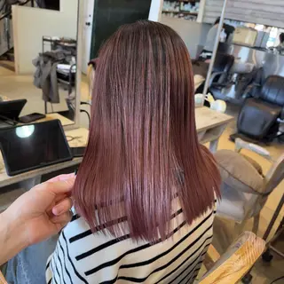 ミディアム カラー パーマ 中村 龍輝のヘアスタイル