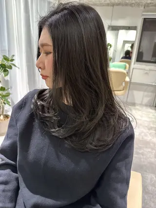 ロング カラー 夜23時まで予約🉑 reverieあきらのヘアスタイル