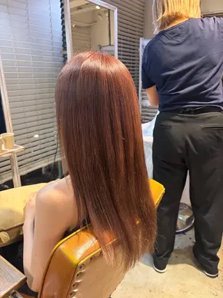 ロング 絶対綺麗な暖色カラー 🎯あります✨増渕✨のヘアスタイル