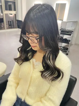 ロング カラー ヘアアレンジ メンズ Cielro/ダブル カラー/西田咲希のヘアスタイル