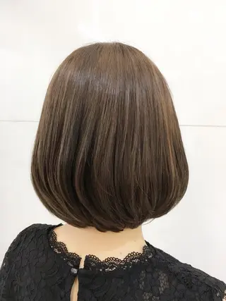 ミディアム パーマ 趙 英来のヘアスタイル