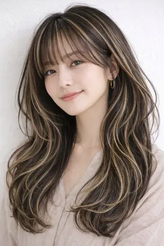 ロング カラー アクツ シズカのヘアスタイル