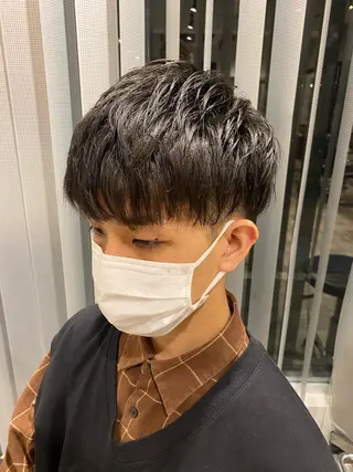 カラー パーマ ヘアアレンジ メンズ 新宿⌇韓国風ヘア ⌇透明感カラーのヘアスタイル
