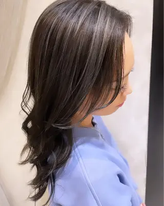 セミロング カラー 💞暖色カラー 💞risaのヘアスタイル