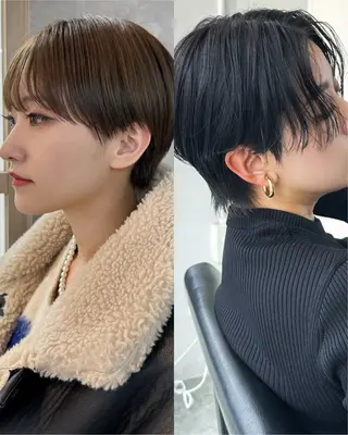 ショート カラー パーマ 女性が憧れる ショート/角田愛和のヘアスタイル