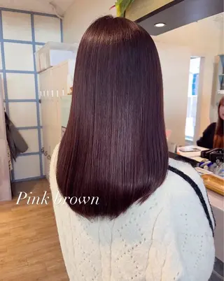セミロング カラー N°+aero 🤍ユメのヘアスタイル