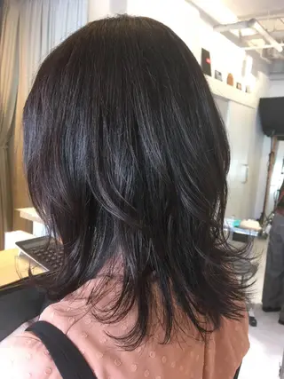 ミディアム カラー 中村 幸子のヘアスタイル