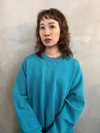 ミディアム 🌿haco / パーマ/ユリナ🕊️のヘアスタイル