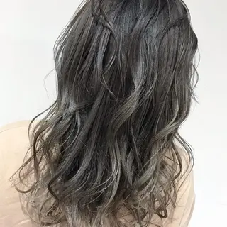 ミディアム カラー 髪質改善カラー韓国風 レイヤーtudaのヘアスタイル