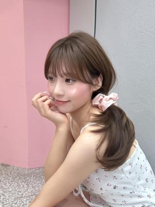 セミロング カラー 渋谷/韓国ヘア/ 顔まわり♡Ayakaのヘアスタイル