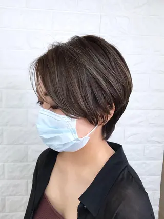 ショート カラー 髪質改善縮毛矯正 美容師✂️山崎竜二のヘアスタイル