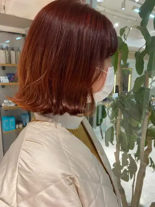 ミディアム 🐩透明感ミルクティ ーピンクニイナ🐩のヘアスタイル