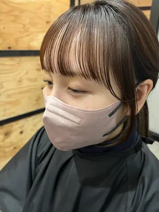 ミディアム カラー パーマ ヘアアレンジ メンズ キッズ ネイル マツエク・マツパ アイブロウ 久木原 ゆりのヘアスタイル