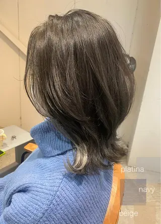 ミディアム 似合わせレイヤー 阿波座/ふじむらのヘアスタイル