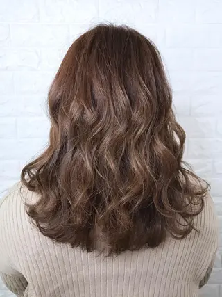 ミディアム カラー 髪質改善縮毛矯正 美容師✂️山崎竜二のヘアスタイル