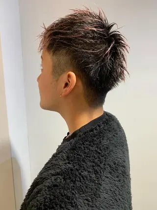 ショート カラー メンズ Lolonois池田 代表 鍜治本颯太のヘアスタイル