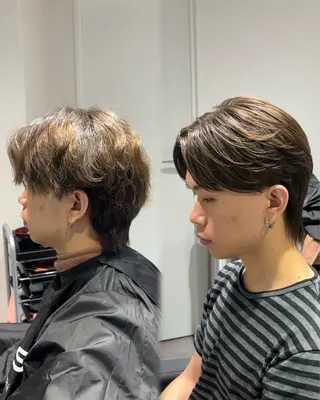 パーマ メンズ メンズ縮毛矯正 ulus高森蓮のヘアスタイル