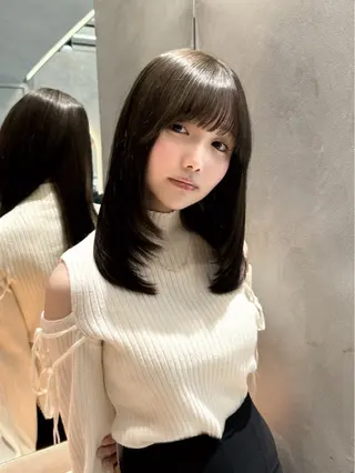 ミディアム カラー 🦋韓国風レイヤー/ 艶髪矯正🦋凛太郎のヘアスタイル