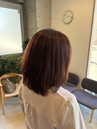 ミディアム さくらこ/オリーブ カラー/カラーモデルのヘアスタイル