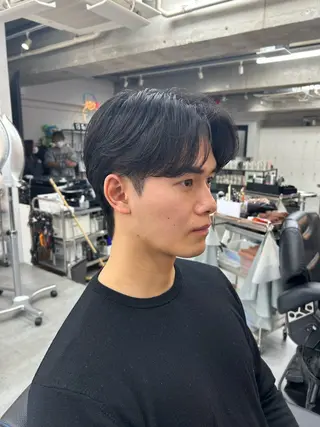 パーマ メンズ 西山 剛のヘアスタイル