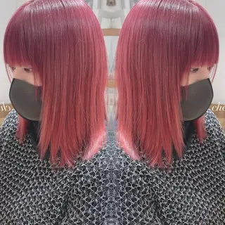 ミディアム カラー もえな /カラー/ハイトーンのヘアスタイル