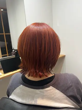 ショート omaフクダ 縮毛矯正/艶髪カラーのヘアスタイル