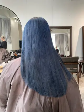ミディアム カラー パーマ ヘアアレンジ ブリーチカラー🤍 颯馬🐈‍⬛のヘアスタイル