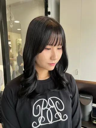 セミロング カラー 透明感カラーショート ボブツムギ♡のヘアスタイル