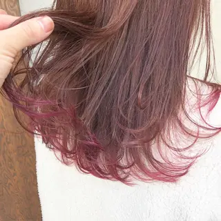 セミロング カラー 艶髪育成サロン 京橋 shinのヘアスタイル