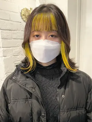 ミディアム カラー ヘアアレンジ レイヤーカット×髪質 改善🇰🇷シオリのヘアスタイル