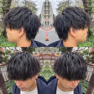 ショート パーマ メンズ ✨️眉毛、派手髪、 ハイトーンShinの眉毛・アイブロウイメージ