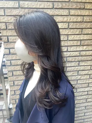セミロング パーマ ご新規様限定 透明感カラーKANAのヘアスタイル