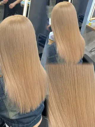 ロング カラー ヘアアレンジ ダメージレスカラー 🩵HIYO🩵のヘアスタイル