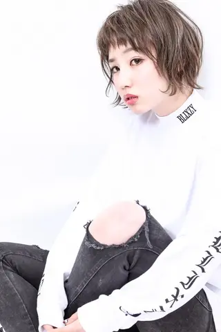 ショート カラー パーマ THE USUAL ユージュアルのヘアスタイル