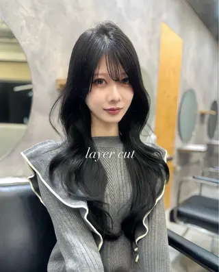 ロング カラー 宮本 優のヘアスタイル