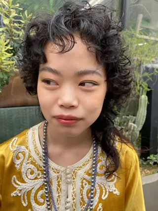 ミディアム パーマ Moca 〰️のヘアスタイル