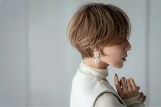 ショート カラー クロスパーマ松永裕久 似合わせカットのヘアスタイル