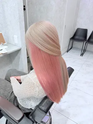 ロング 🦋ハイトーン🦋 石山 希理🦋のヘアスタイル