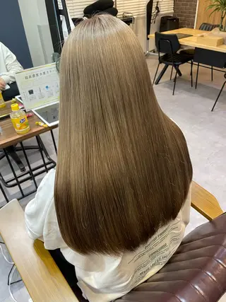 ロング カラー ✨髪質改善カラー✨ ストレート☔脇田のヘアスタイル