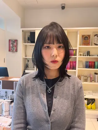 ミディアム 神作 汐里　江古田 /透明感カラー🌿のヘアスタイル