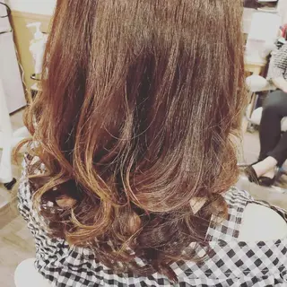 セミロング カラー spa hair ark 富井直美のヘアスタイル