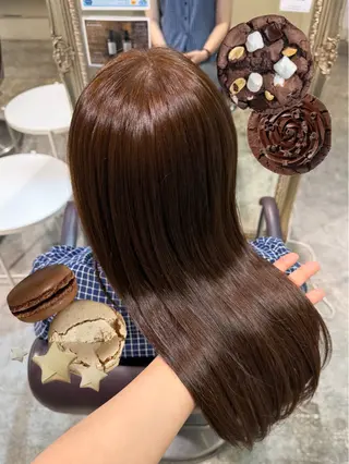 ロング カラー ユ ウカのヘアスタイル