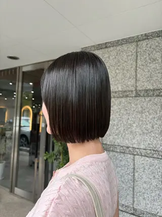ミディアム 🌿ボブ/美髪矯正/ 透明感カラー/ルキのヘアスタイル